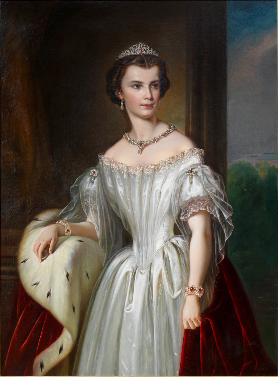 Portrett av Elisabeth av Bayern, 1854. av Unbekannt