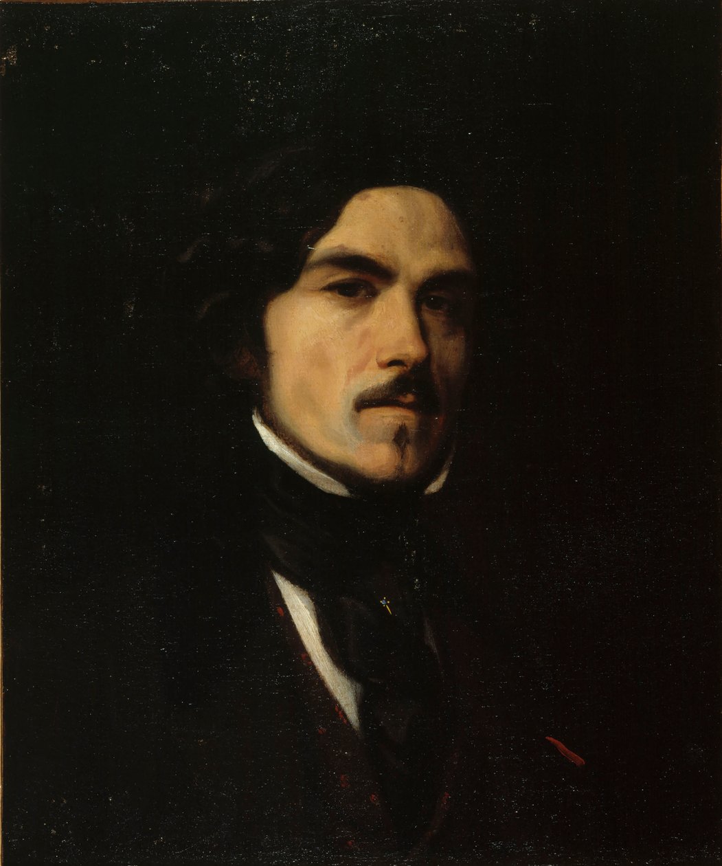 Portrett av Eugène Delacroix 1798-1863, ca. 1840. av Unbekannt
