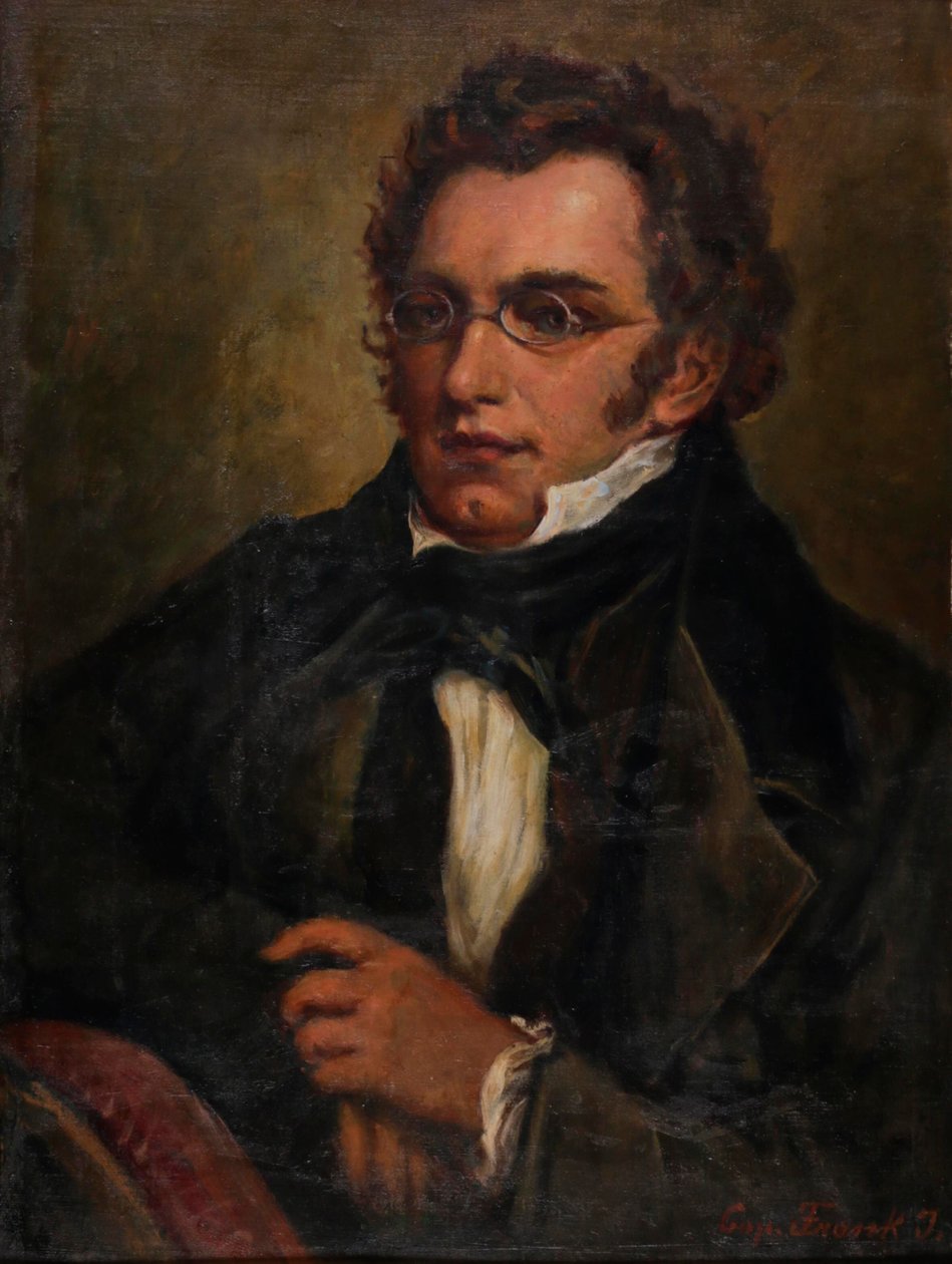 Portrett av Franz Schubert 1797-1828, ca. 1850. av Unbekannt
