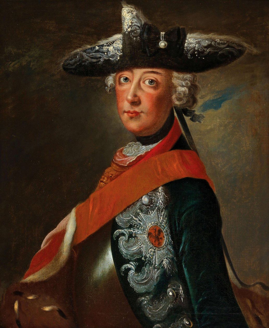 Portrett av Fredrik II av Preussen 1712-1786. av Unbekannt