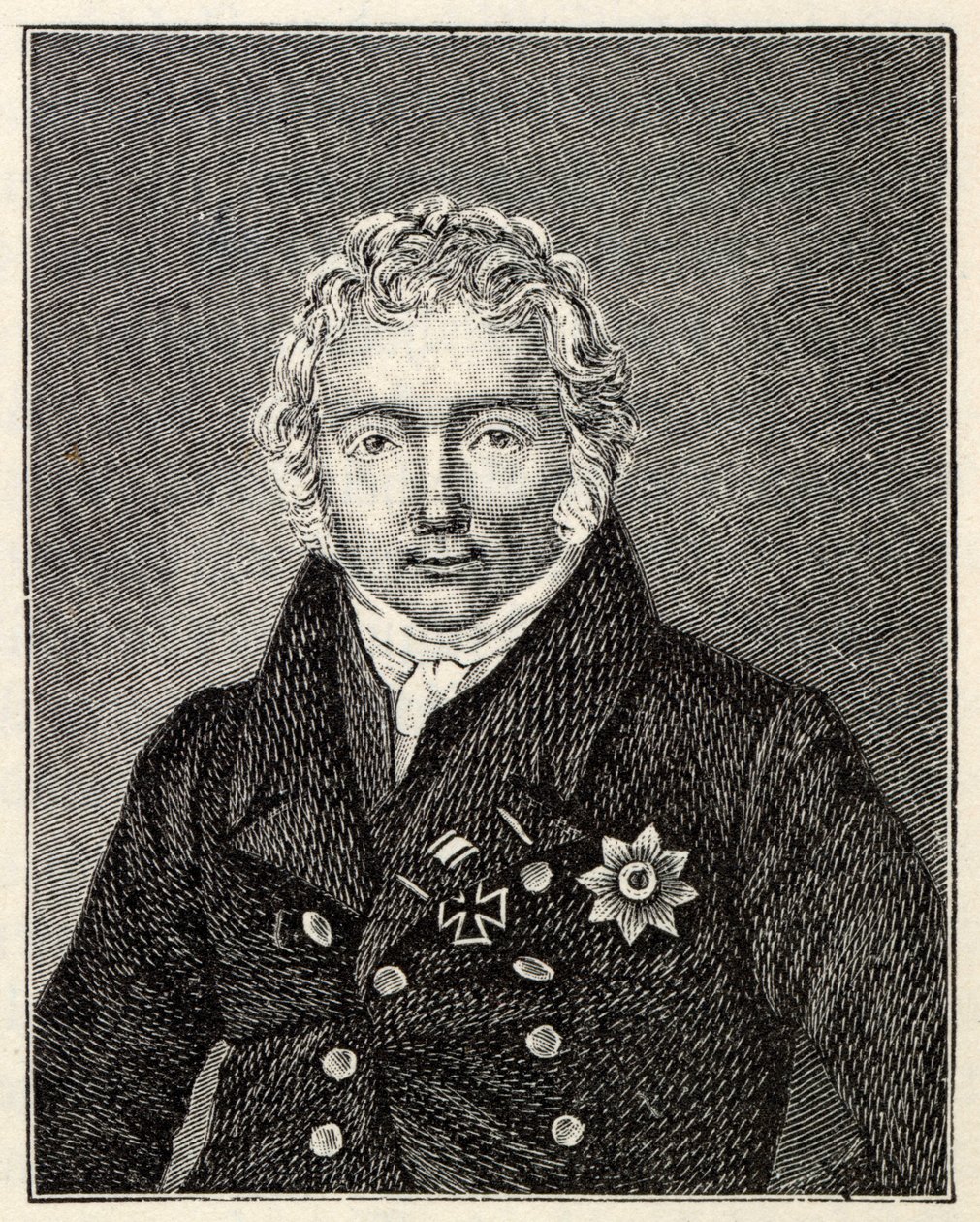 Portrett av Friedrich von Motz 1775-1830. av Unbekannt