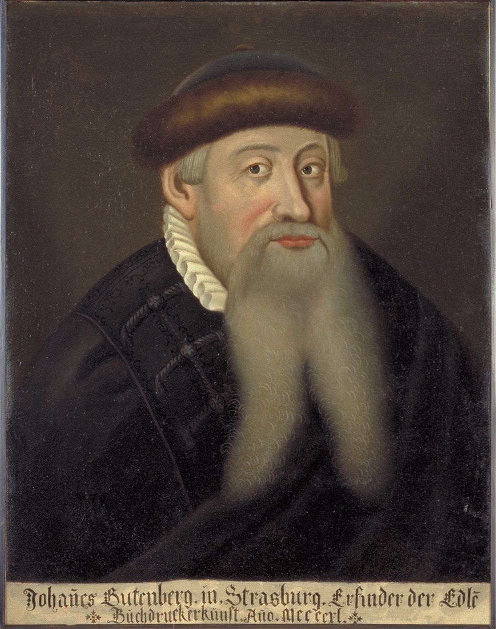 Portrett av Johannes Gutenberg, tidlig på 1600-tallet. av Unbekannt