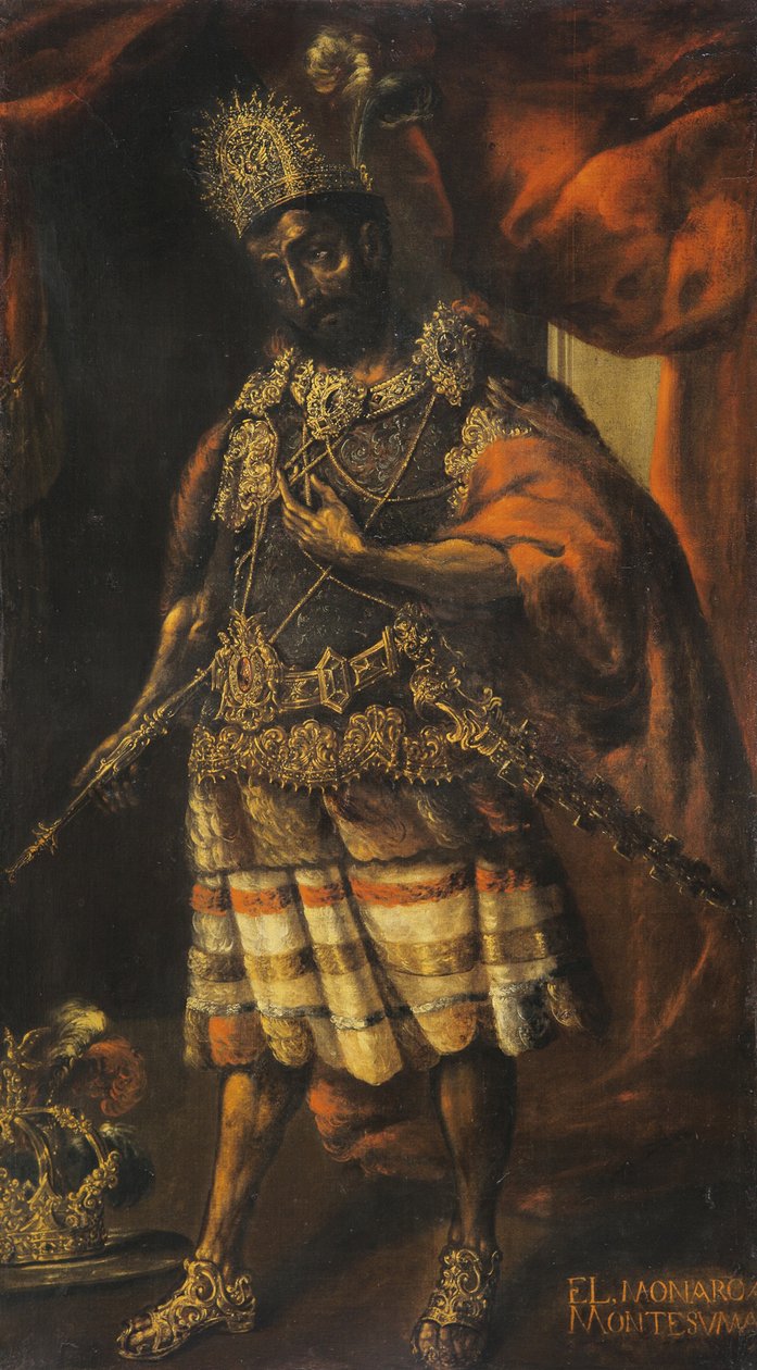 Portrett av Moctezuma II, 1600-tallet av Unbekannt
