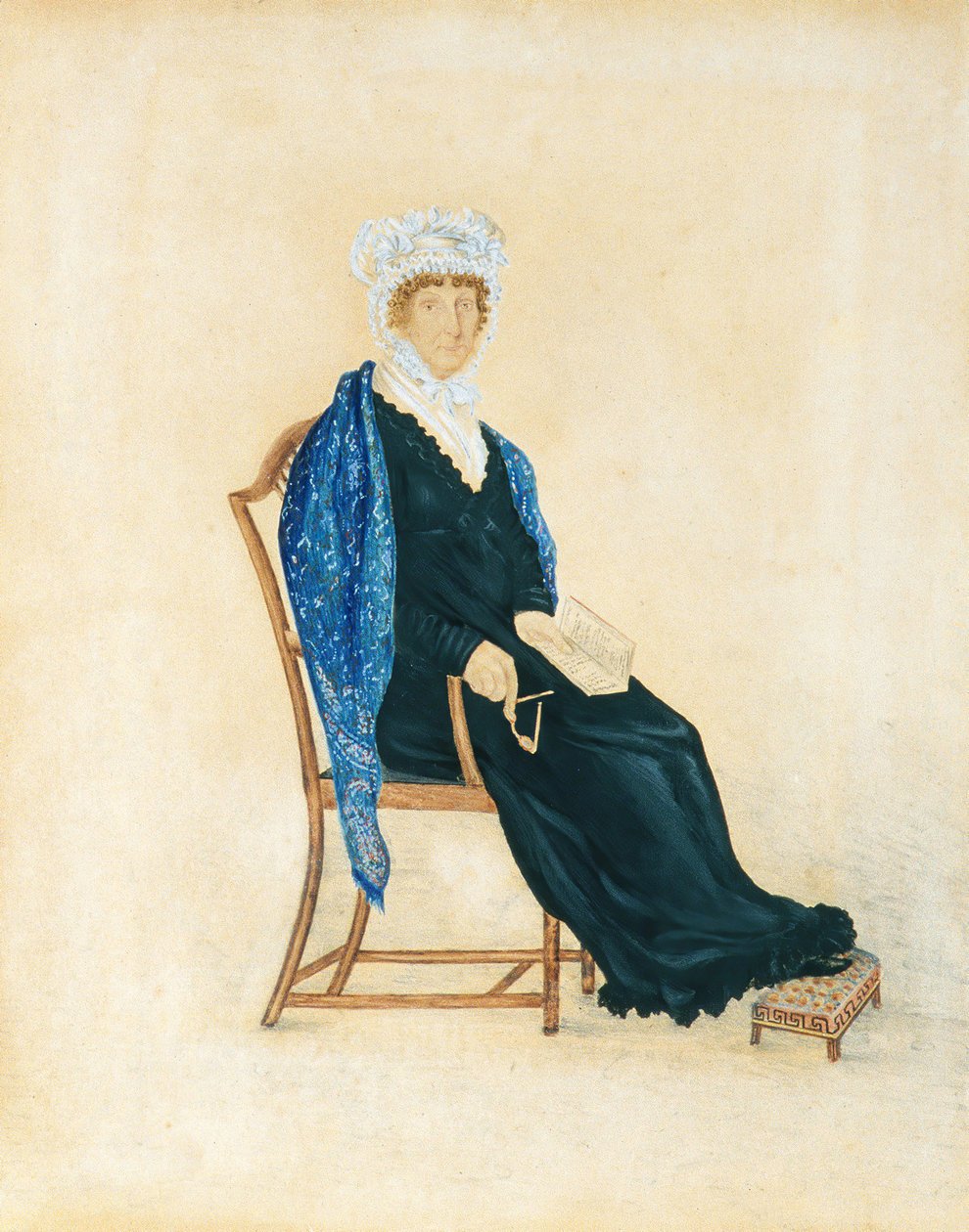 Portrett av fru Crofts, ca. 1815-30. av Unbekannt