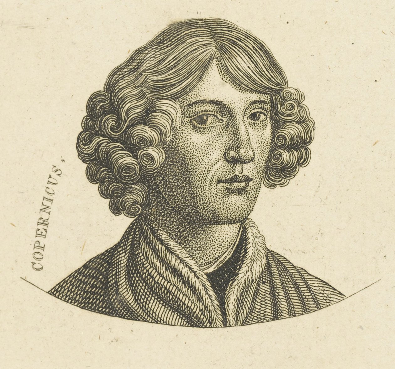 Portrett av Nicolaus Copernicus 1473-1543, ca. 1830-1840. av Unbekannt