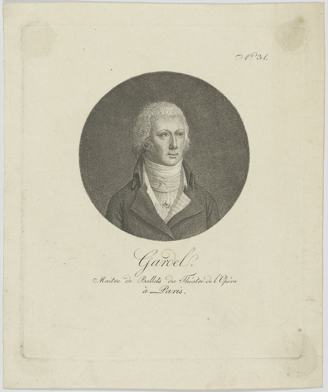 Portrett av Pierre-Gabriel Gardel 1758-1840, ca. 1787. av Unbekannt