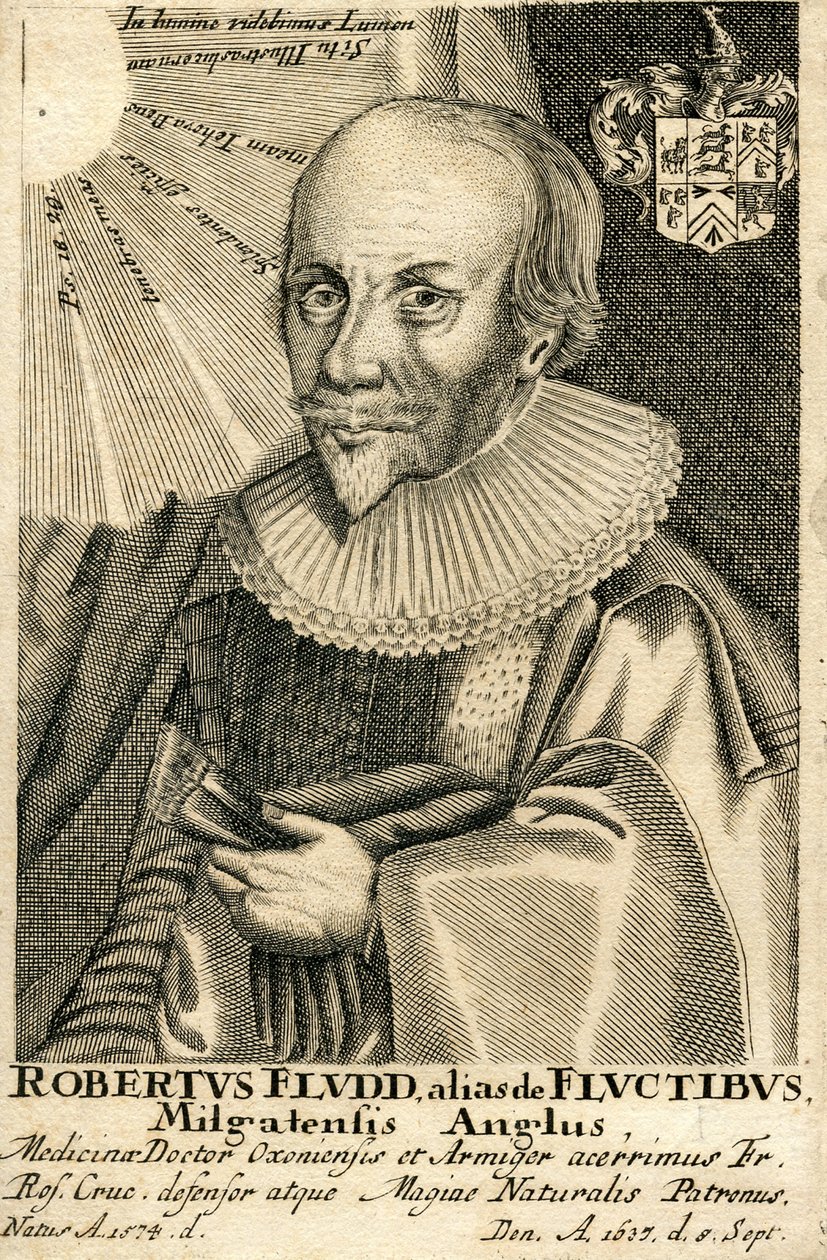 Portrett av Robert Fludd 1574-1637, 1600-tallet av Unbekannt