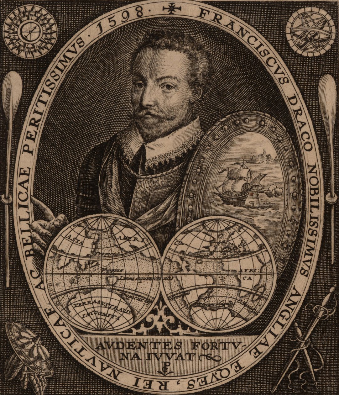 Portrett av Sir Francis Drake, 1641. av Unbekannt
