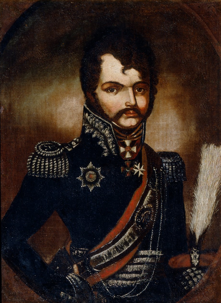 Portrett av Vasily Orlov-Denisov 1775-1843 av Unbekannt