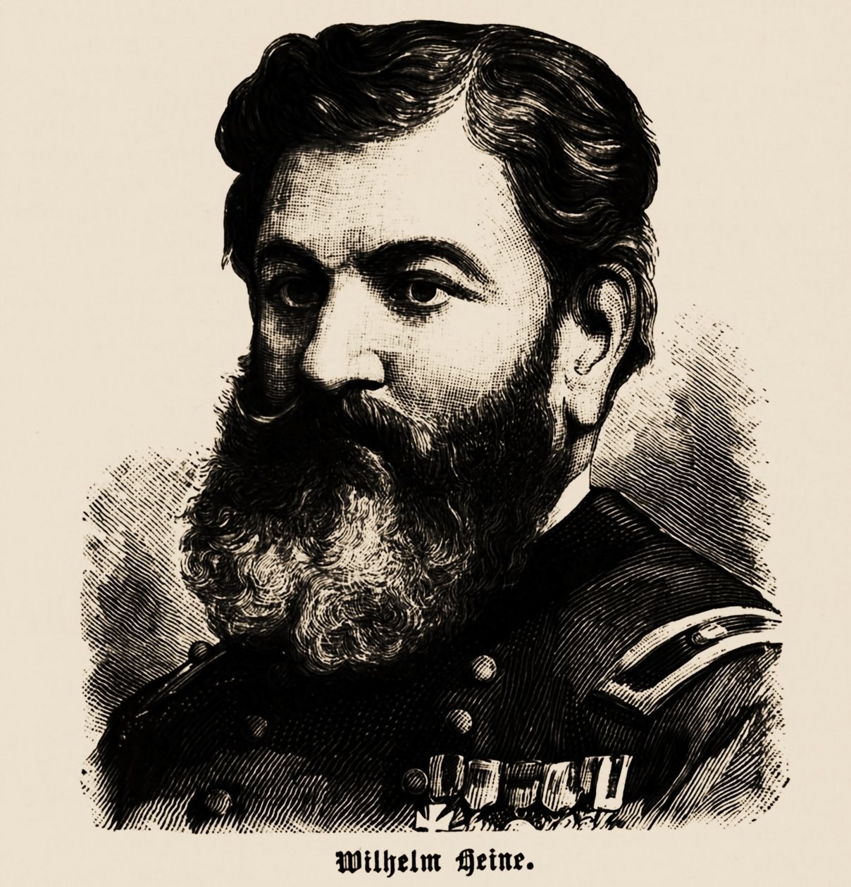 Portrett av Wilhelm Heine 1827-1885, 1886. av Unbekannt