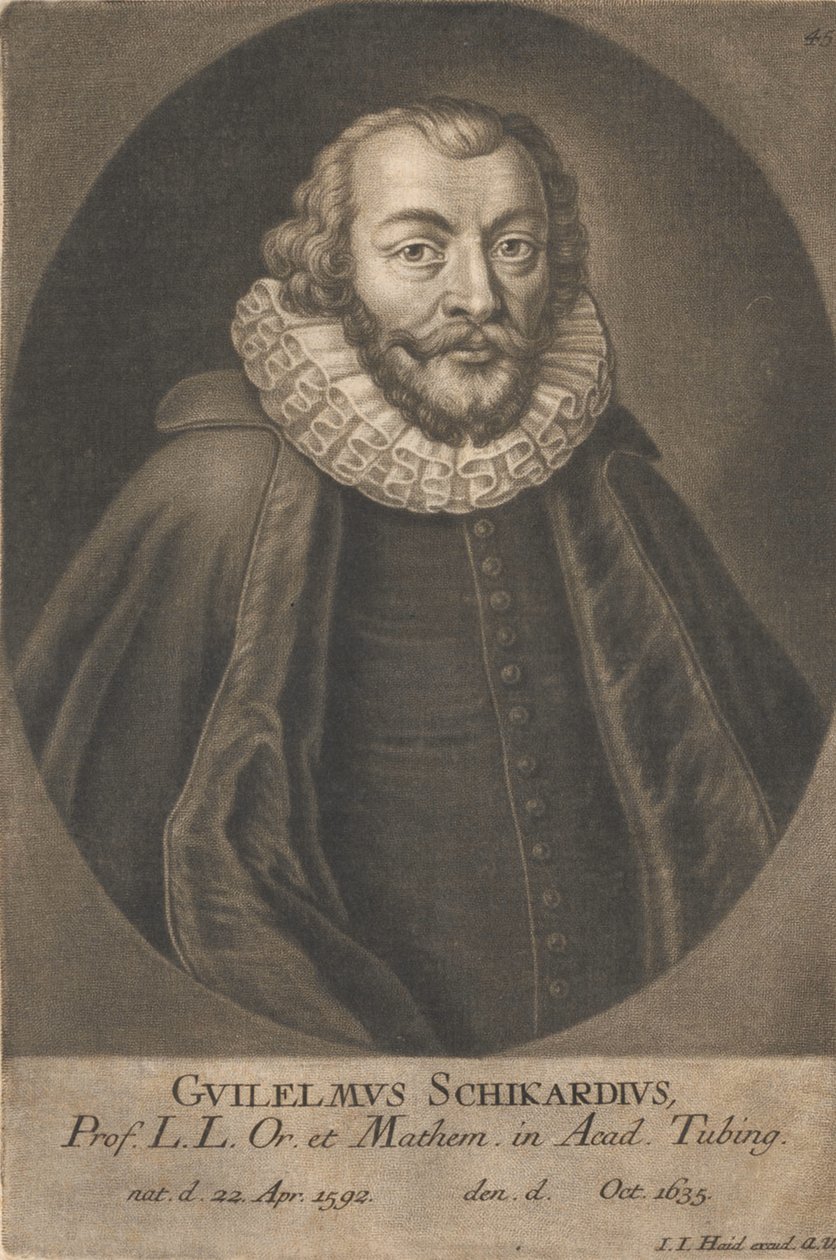 Portrett av Wilhelm Schickard 1592-1635. av Unbekannt
