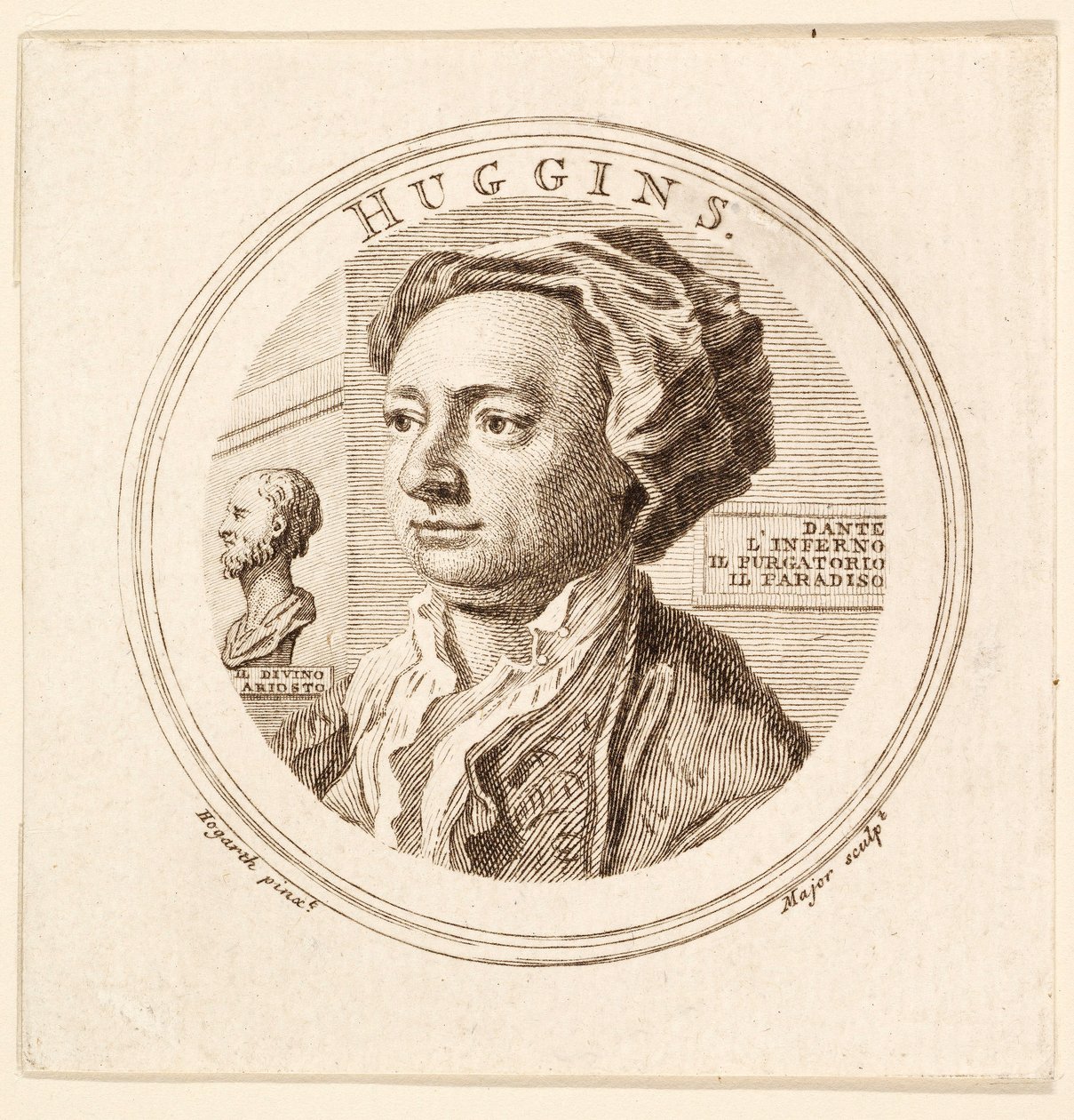 Portrett av William Huggins, pub. 1760. av Unbekannt