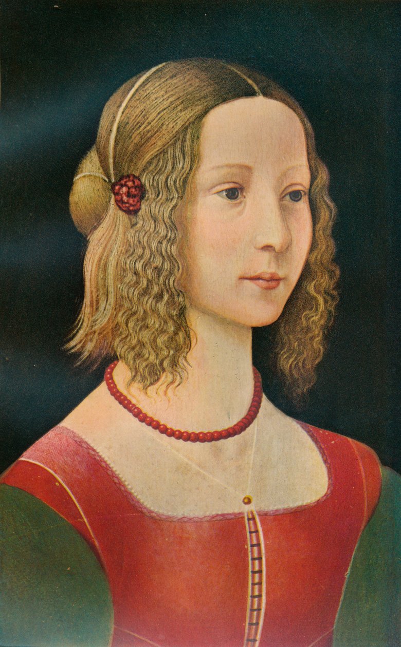 Portrett av en jente, c1490, 1911 av Unbekannt