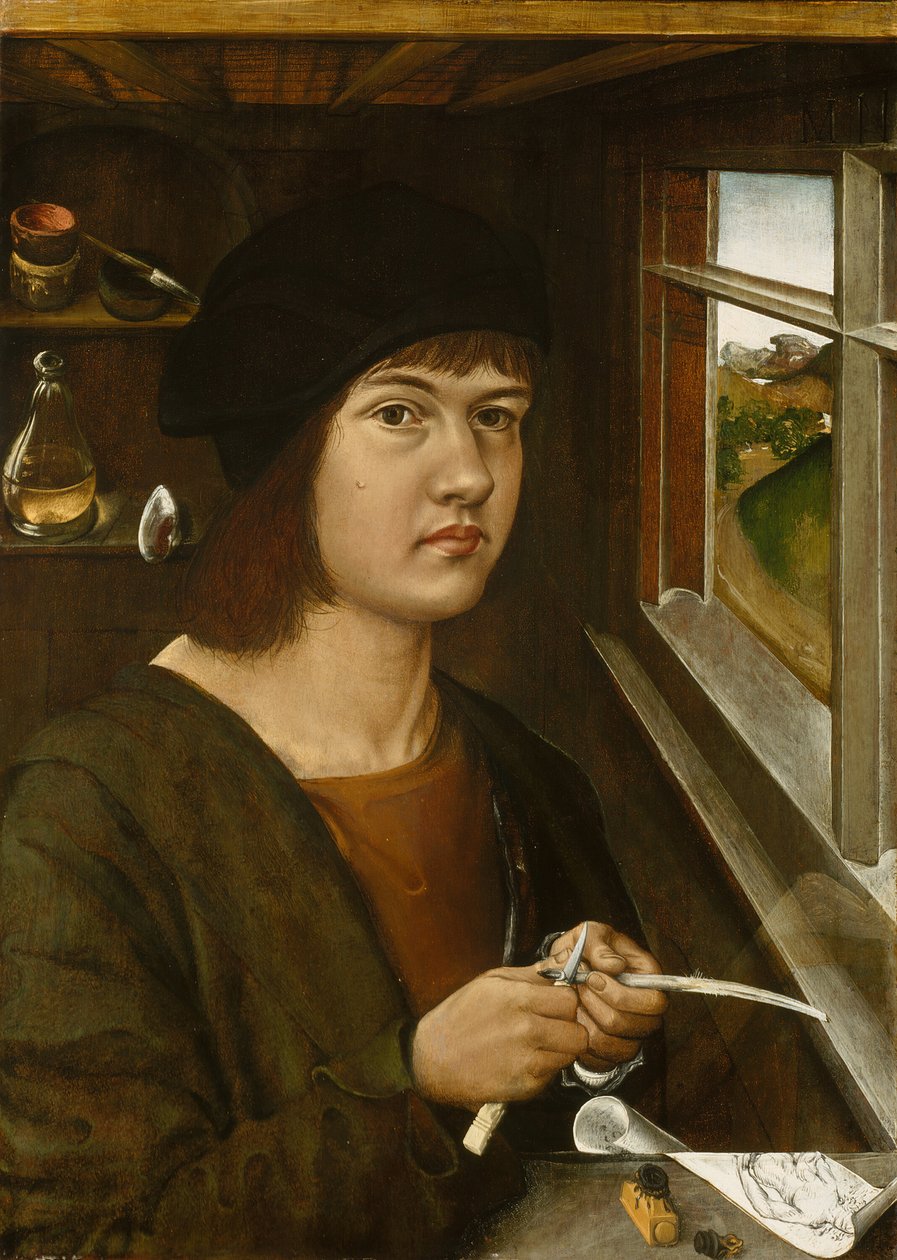 Portrett av en ung kunstner, ca. 1500. av Unbekannt