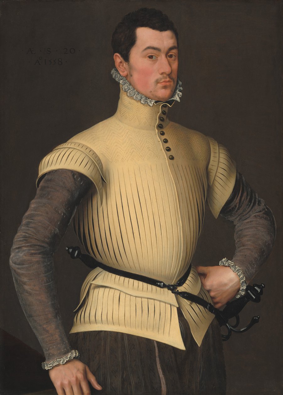 Portrett av en ung mann, 1558. av Unbekannt