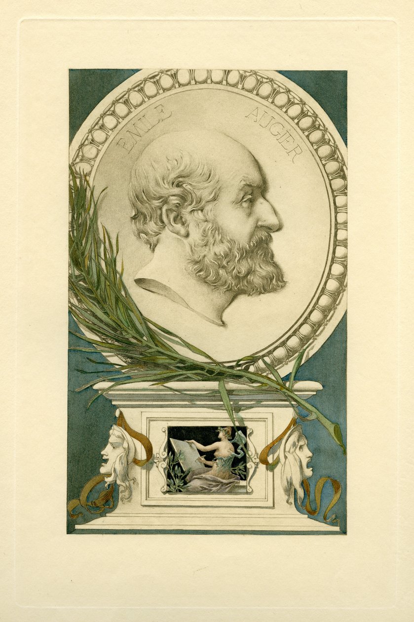 Portrett av Emile Augier 1820-1889. av Unbekannt
