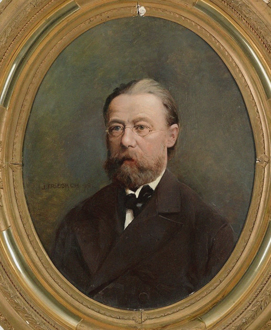Portrett av komponisten Bedrich Smetana. av Unbekannt