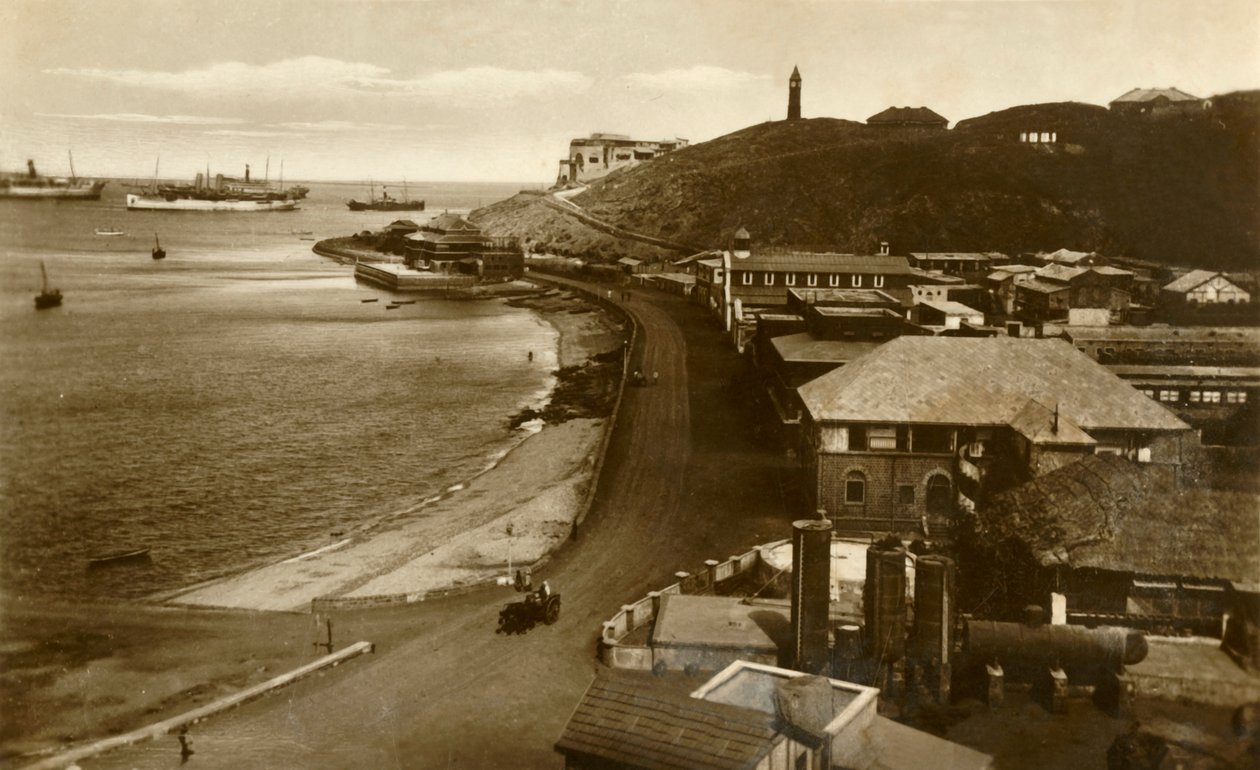 Postkontor og Bay, Aden, c1918-c1939. av Unbekannt