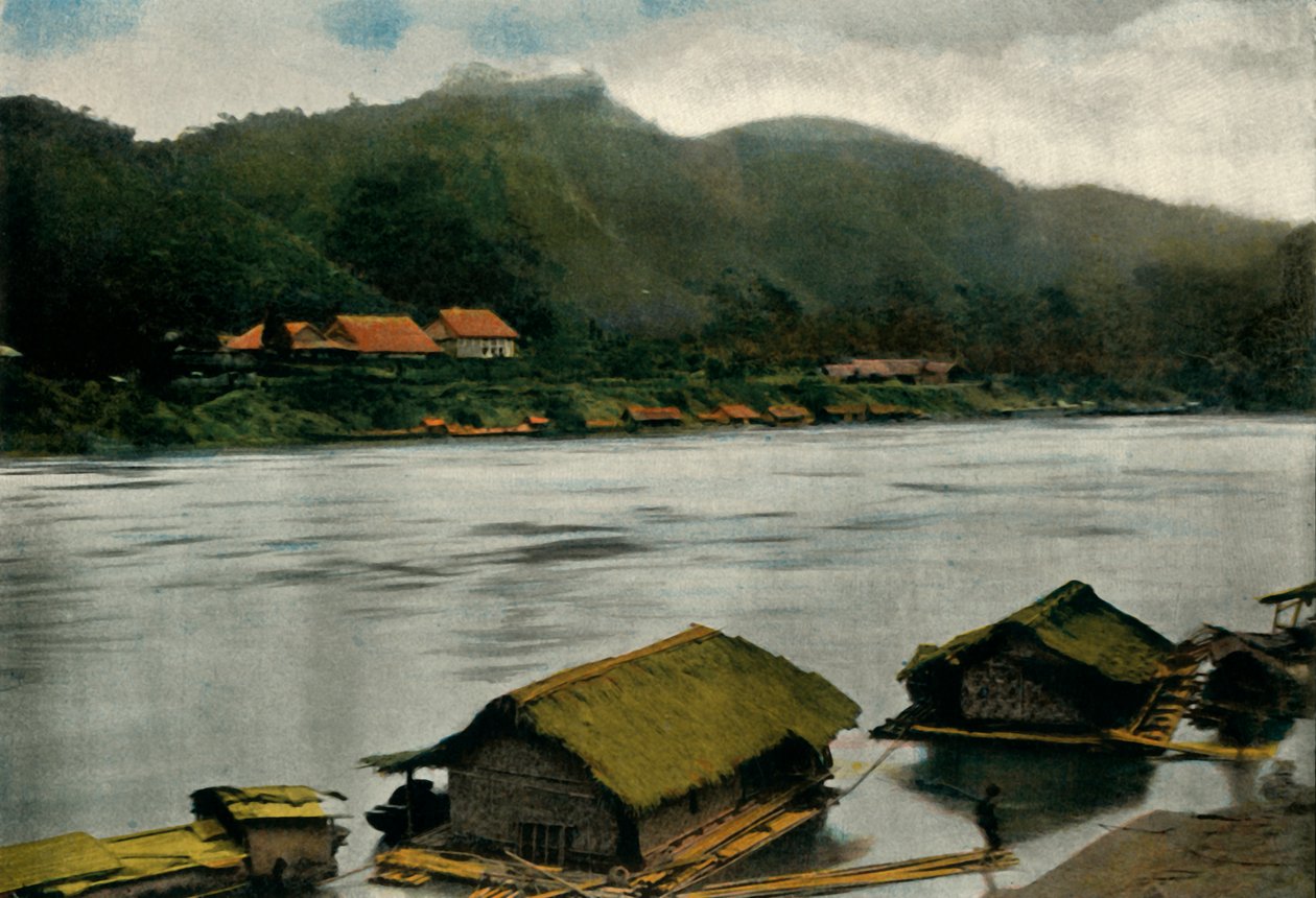 Trai-Hut Post, Stilt House, 1900. av Unbekannt
