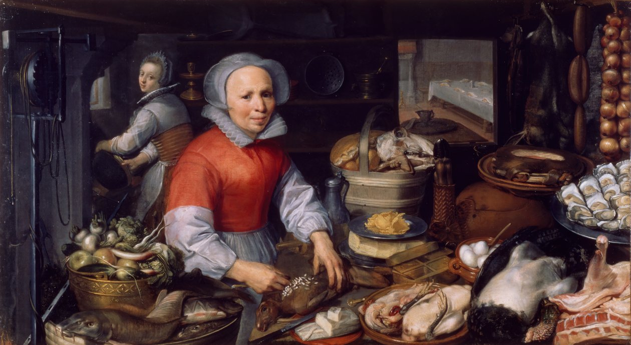 Forberedelser til en fest, 1575-1625. av Unbekannt