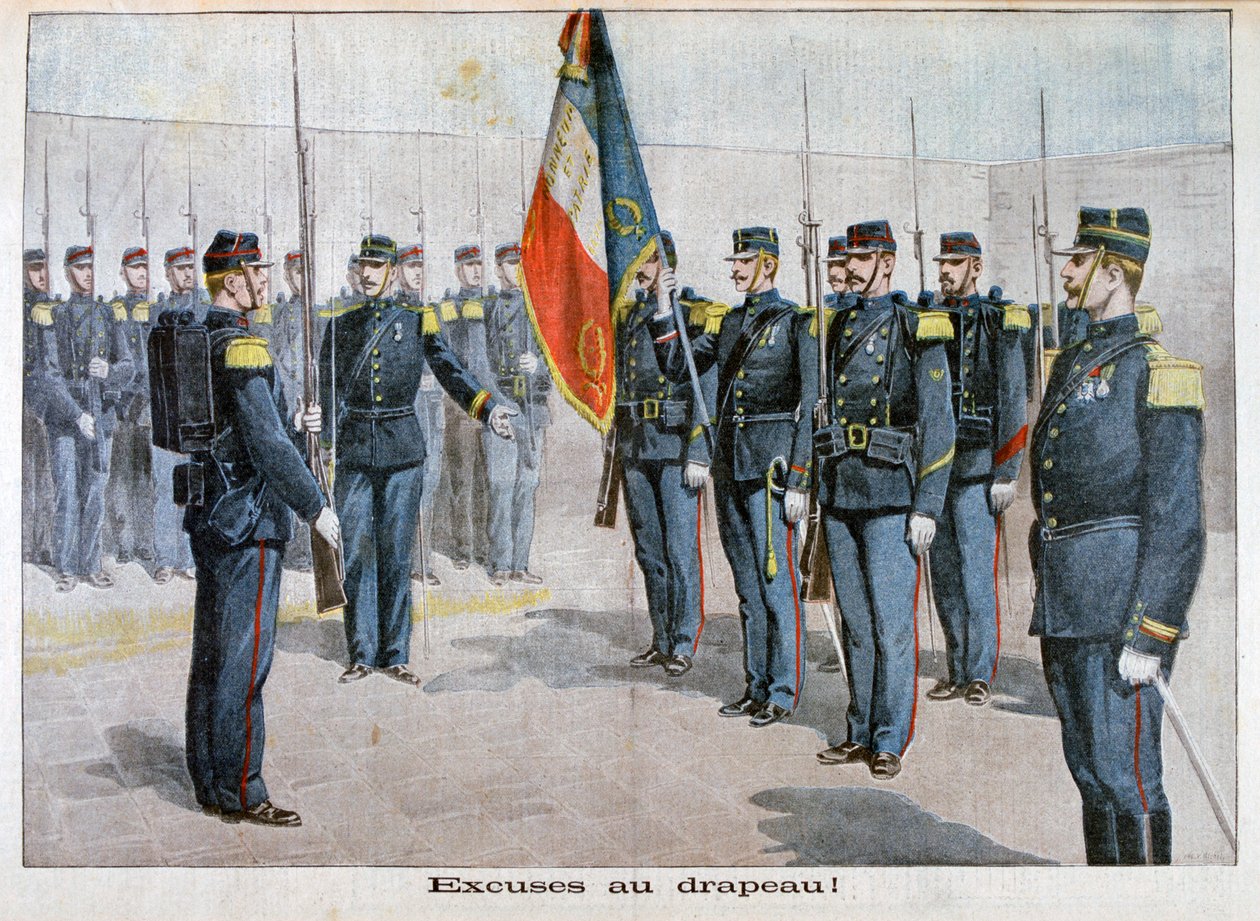 Presenterer unnskyldninger for flagget, Toulon, Frankrike, 1898 av Unbekannt