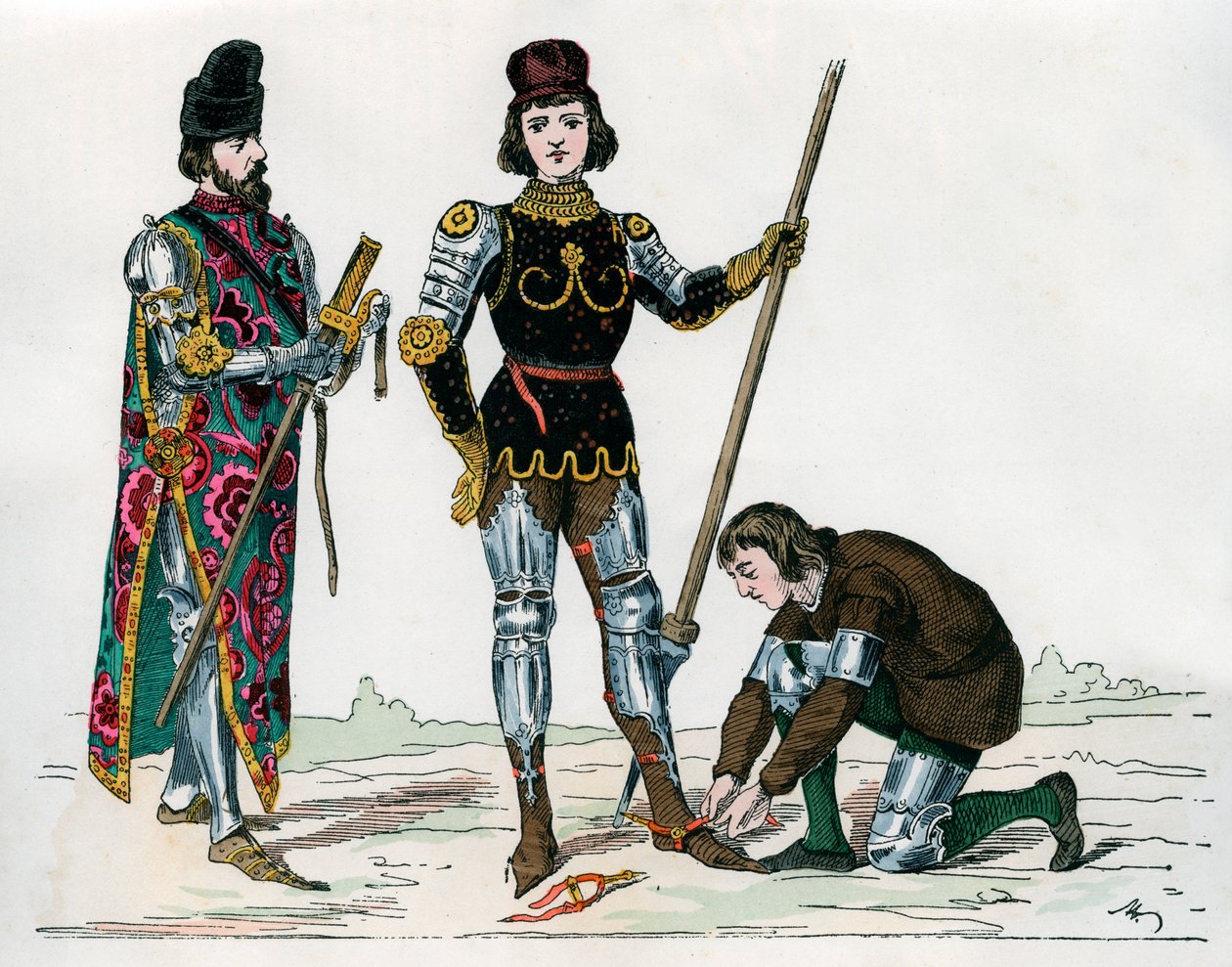 Prins, godseier og betjent, 1400-tallet 1882-1884 av Unbekannt