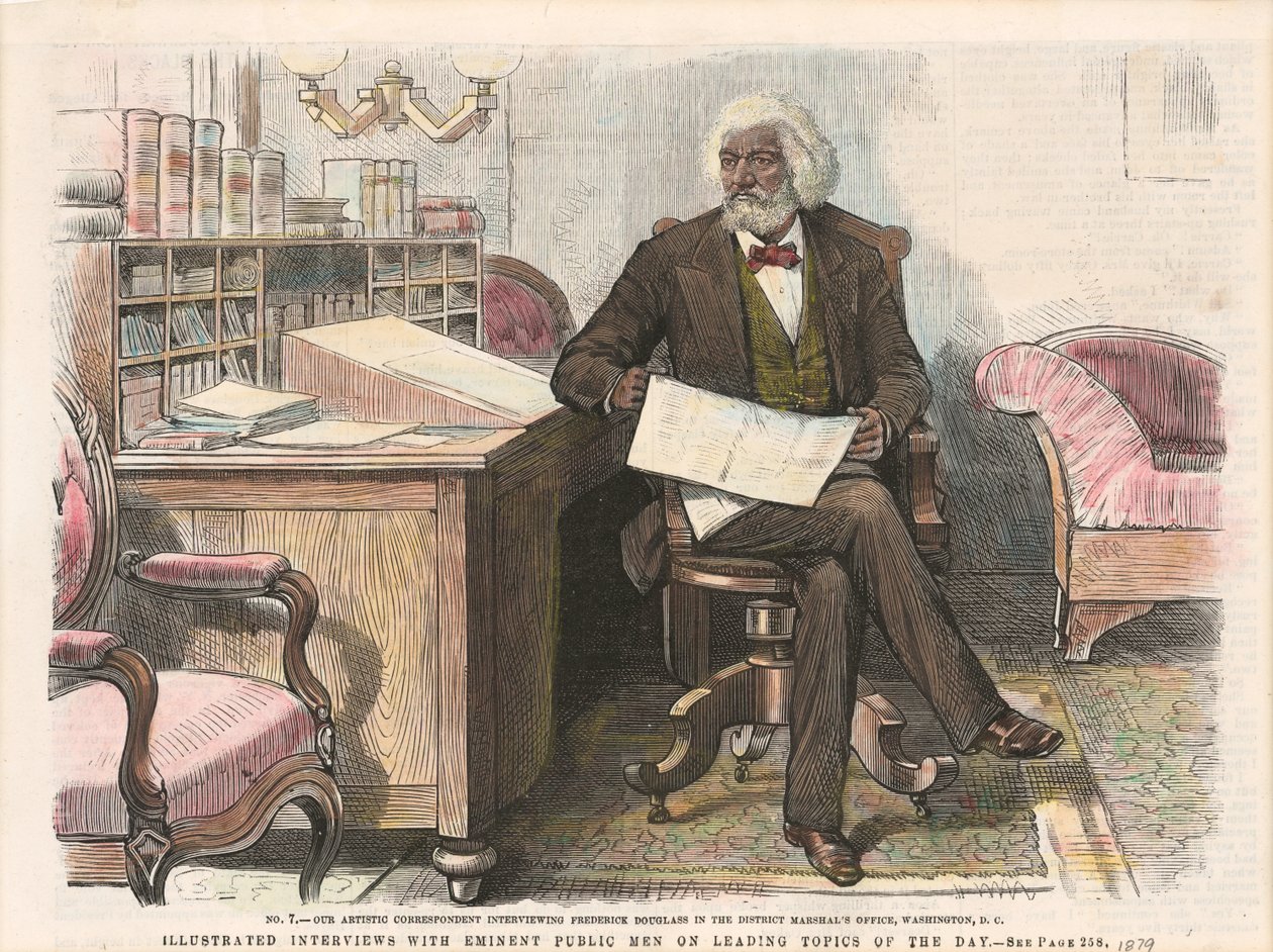 Trykk av Frederick Douglass, ca. 1879. av Unbekannt
