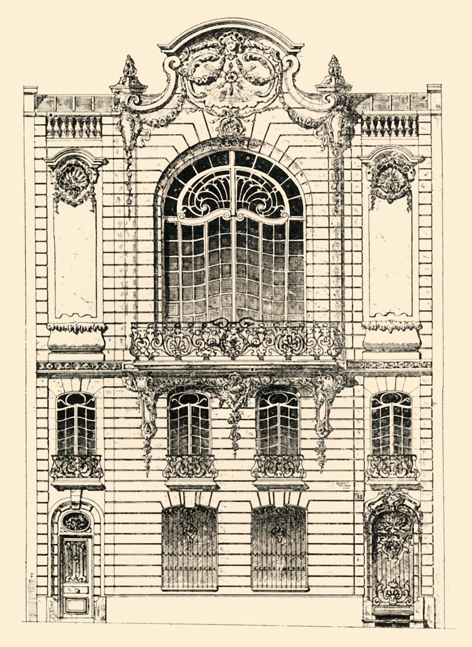 Privat hus i Paris, 1903. av Unbekannt