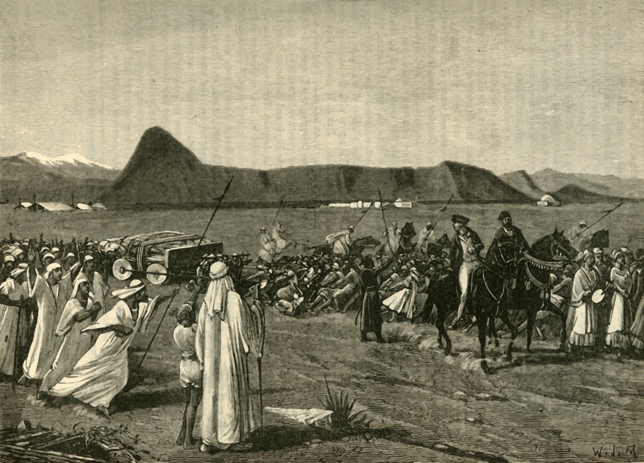 Prosesjon av oksen, 1890. av Unbekannt