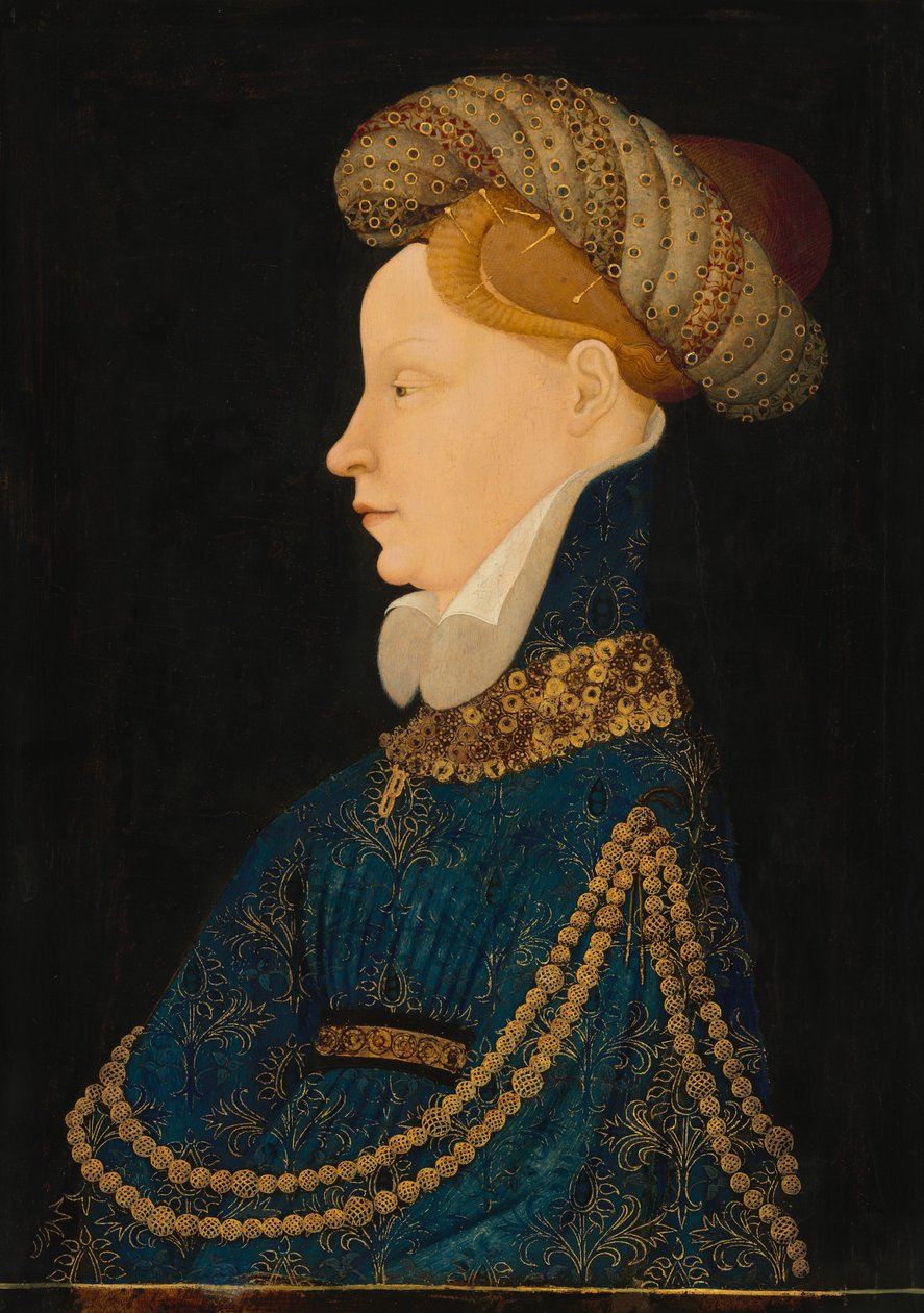 Profilportrett av en dame, ca. 1410. av Unbekannt