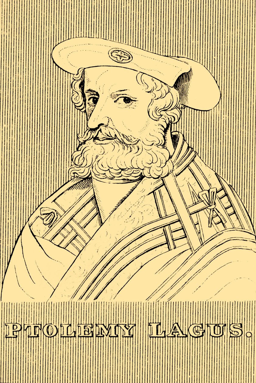 Ptolemaios Lagus, c367-282 f.Kr., 1830. av Unbekannt