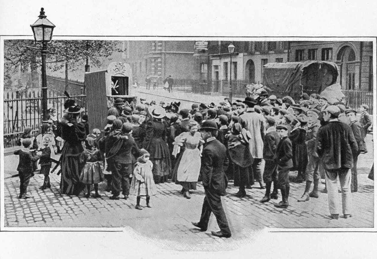 Punch and Judy show, London, c1903 1903 av Unbekannt