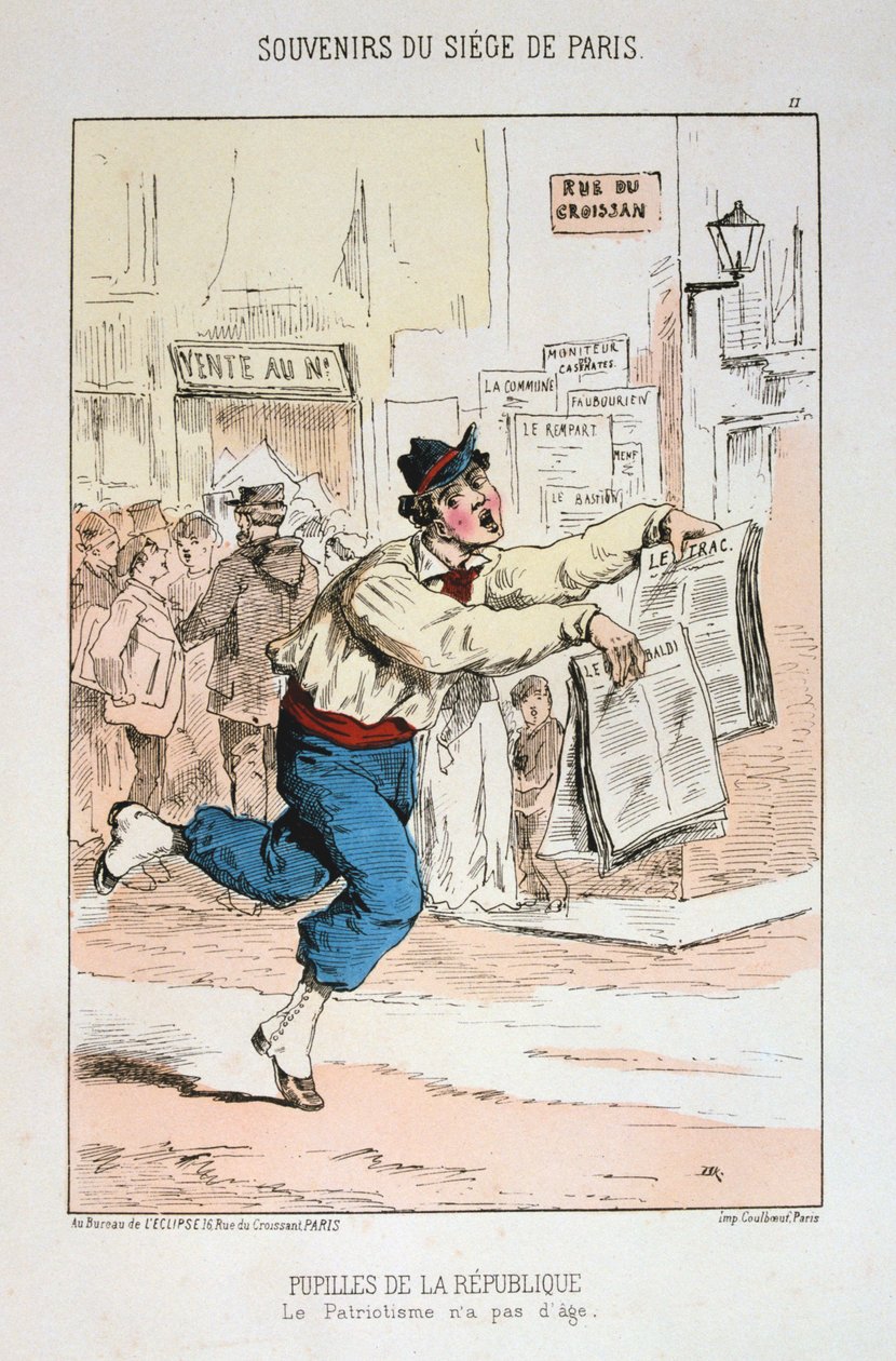 Republikkens elever, beleiringen av Paris, 1870-1871 av Unbekannt