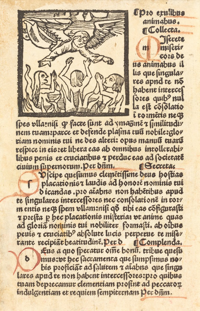 Skjærsilden, ca. 1500. av Unbekannt