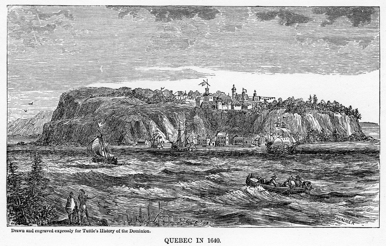 Quebec i 1640, 1877 av Unbekannt