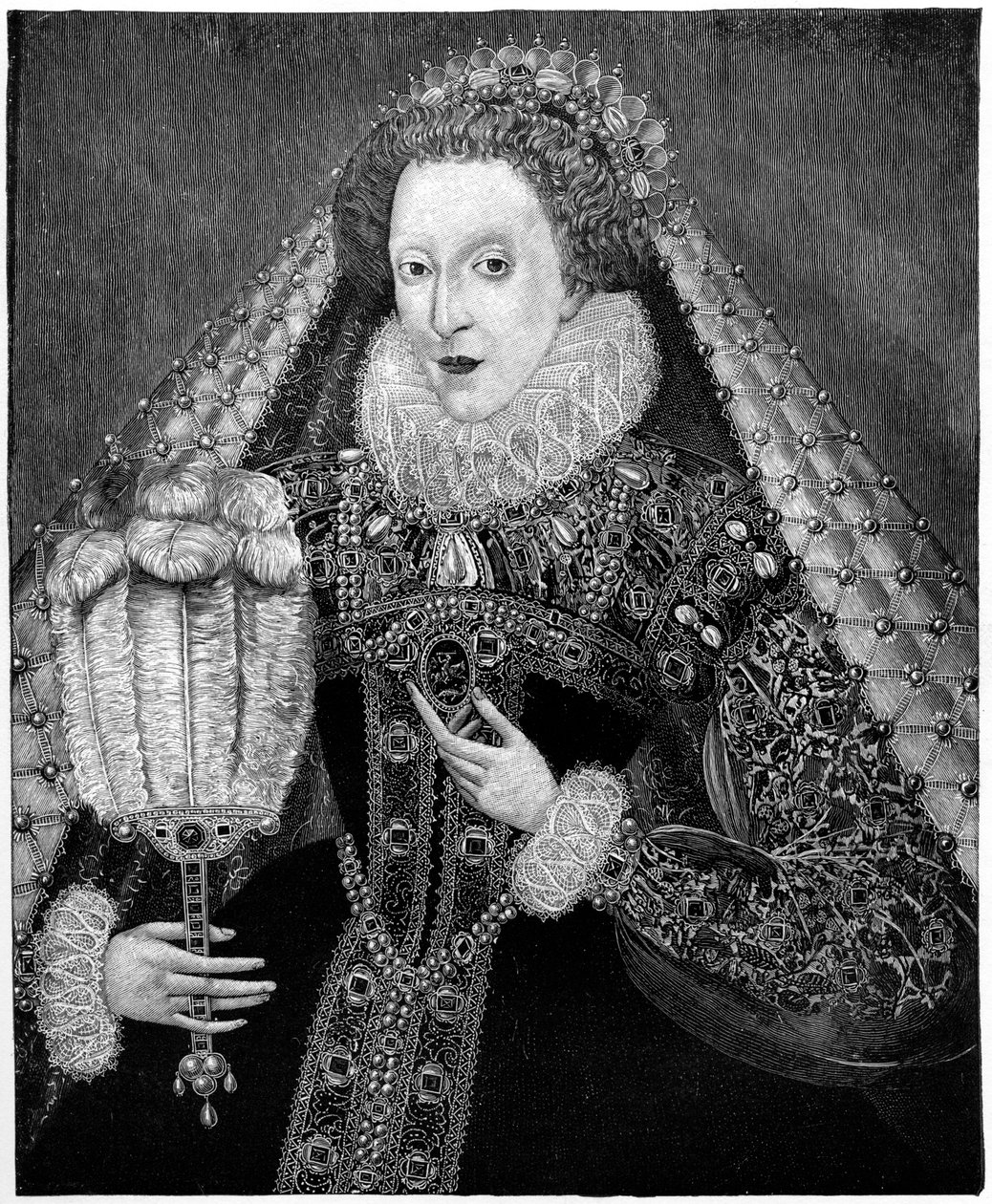 Dronning Elizabeth I, c1580, 1910 av Unbekannt
