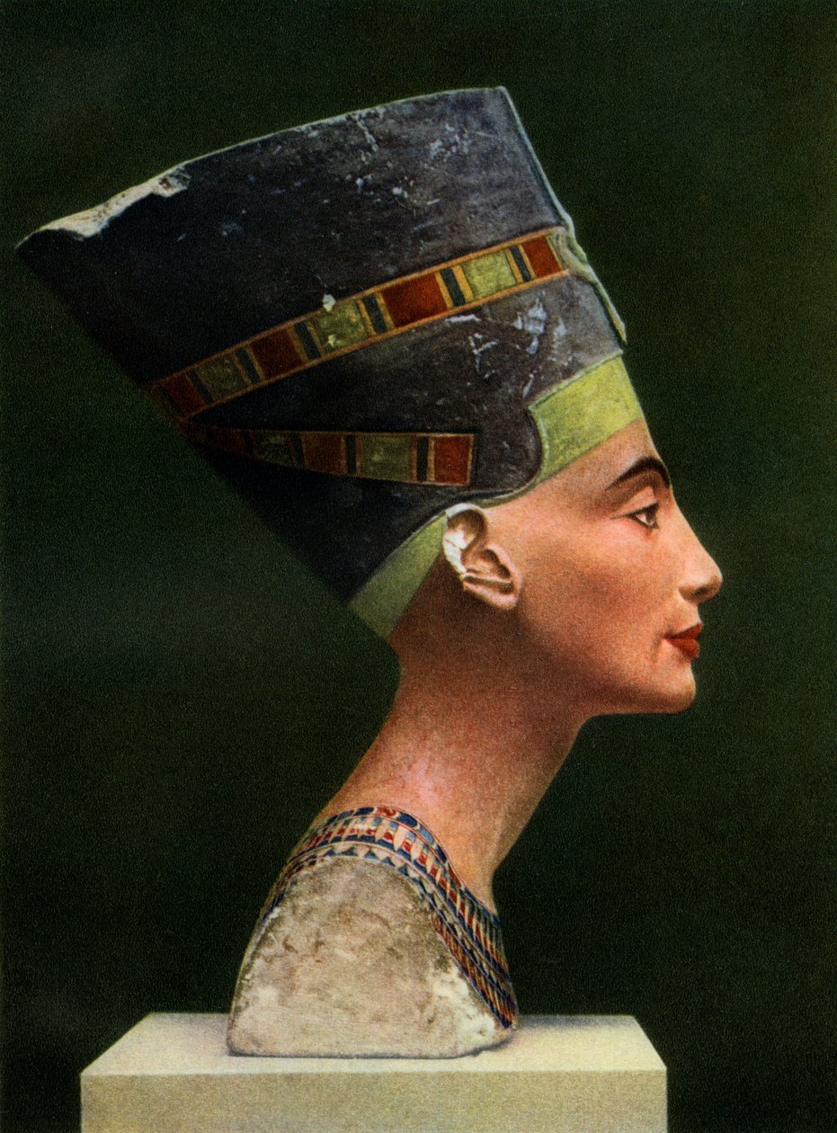 Dronning Nefertiti 1410 f.Kr.-1330 f.Kr., c1370 f.Kr. 1936 av Unbekannt