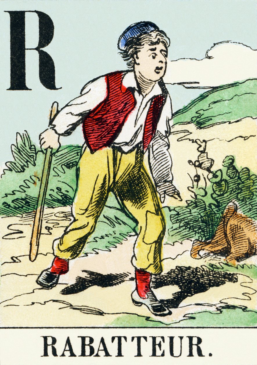 R : Rabatteur - The Hunting Alphabet, ca. 1890 (gravering) av Unbekannt