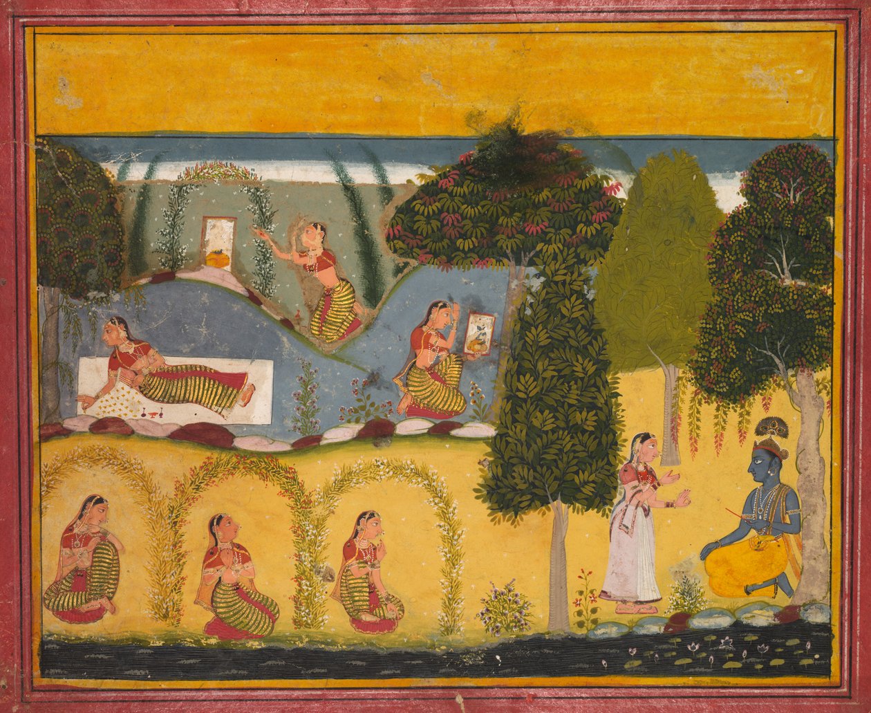 Radha venter på forsoning med Krishna av Unbekannt Unbekannt