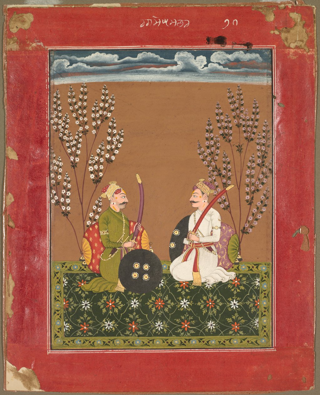 Raga Suramananda, side fra en Ragamala-serie, ca. 1750. av Unbekannt