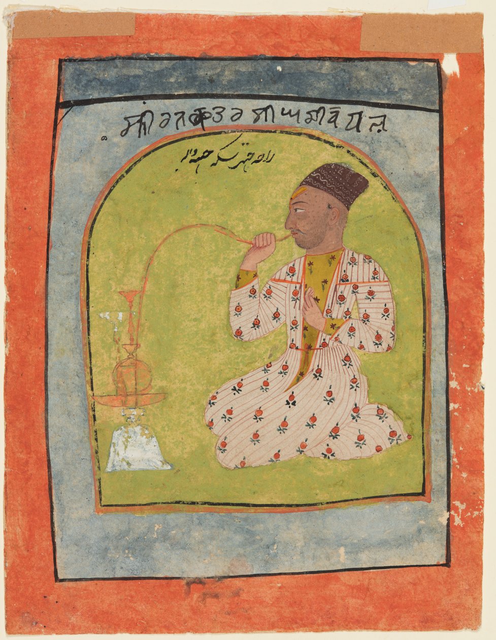 Raja Chattar Singh røyker, ca. 1680. av Unbekannt