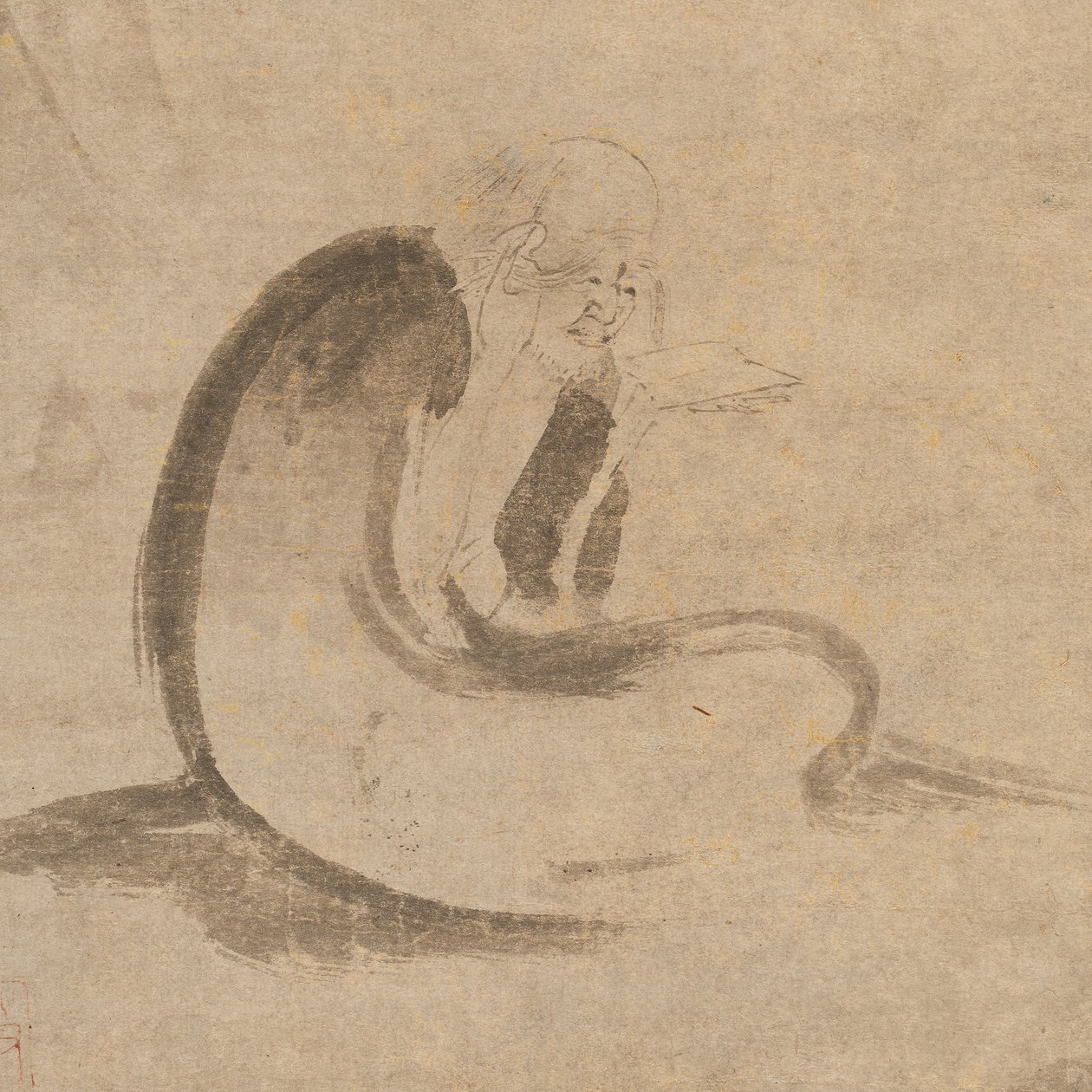 Leser en Sutra av Moonlight, ca. 1332. av Unbekannt