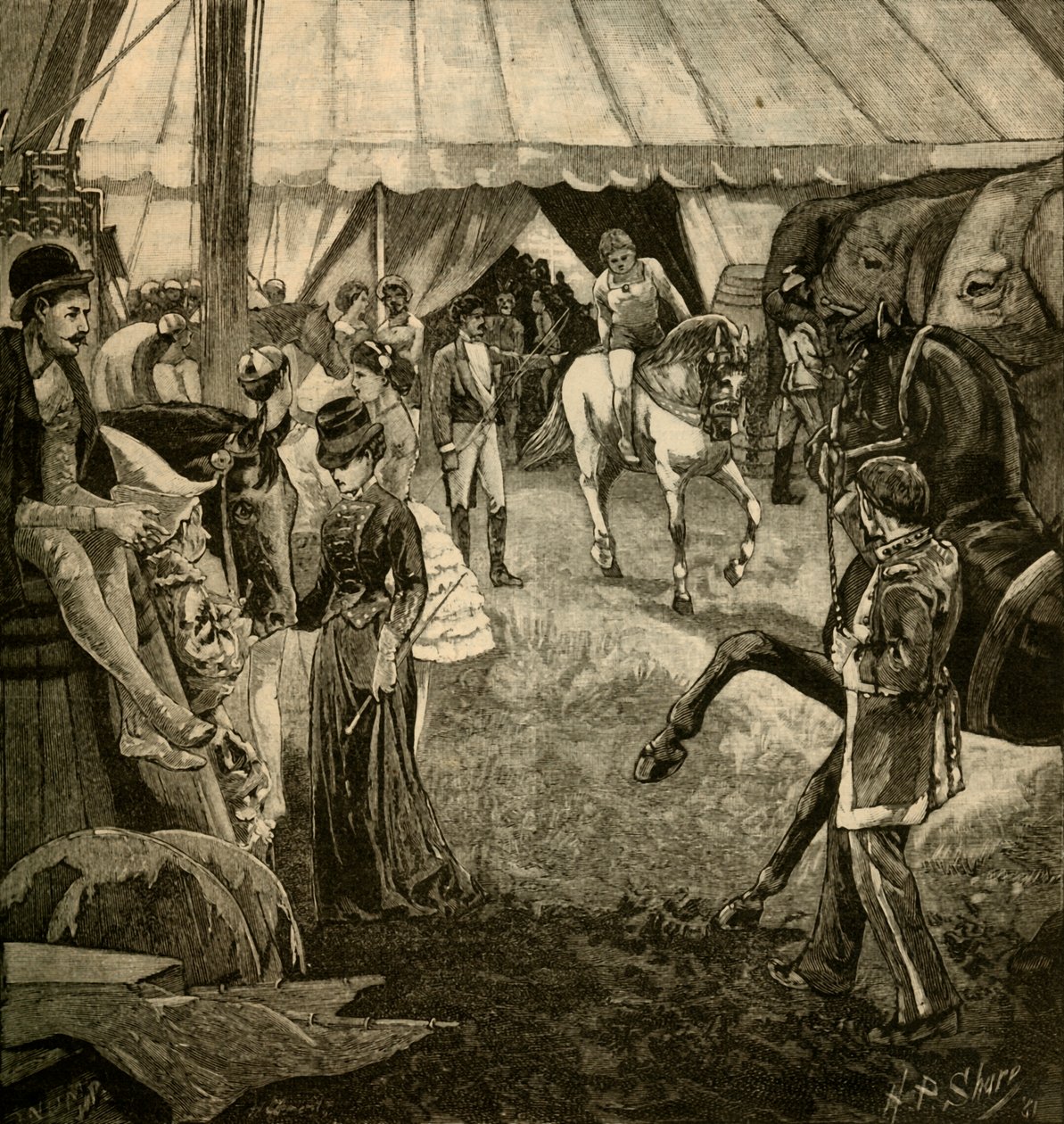 Klar til å bli kalt inn i ringen, 1882. av Unbekannt