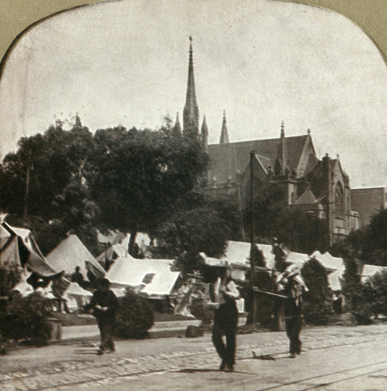 Flyktningleir på Jefferson Square, 1906. av Unbekannt