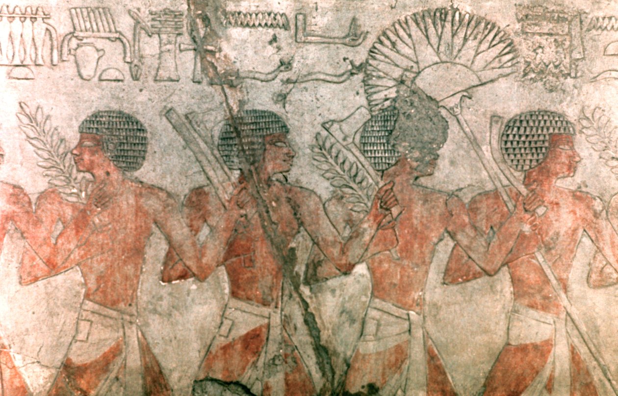 Relieff med soldater, Hatshepsut-tempelet av Unbekannt