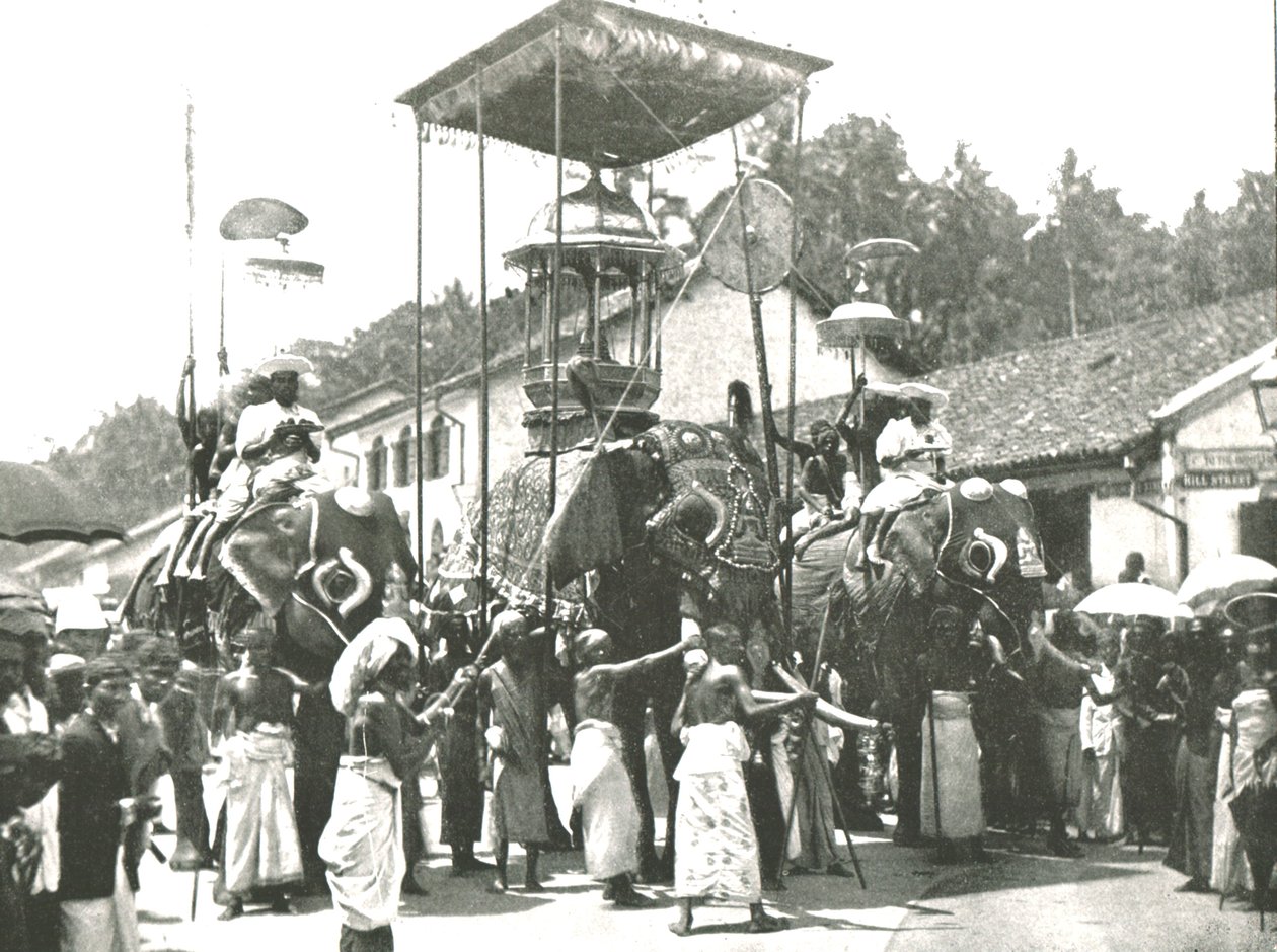 Religiøs prosesjon, Colombo, Ceylon, 1895. av Unbekannt