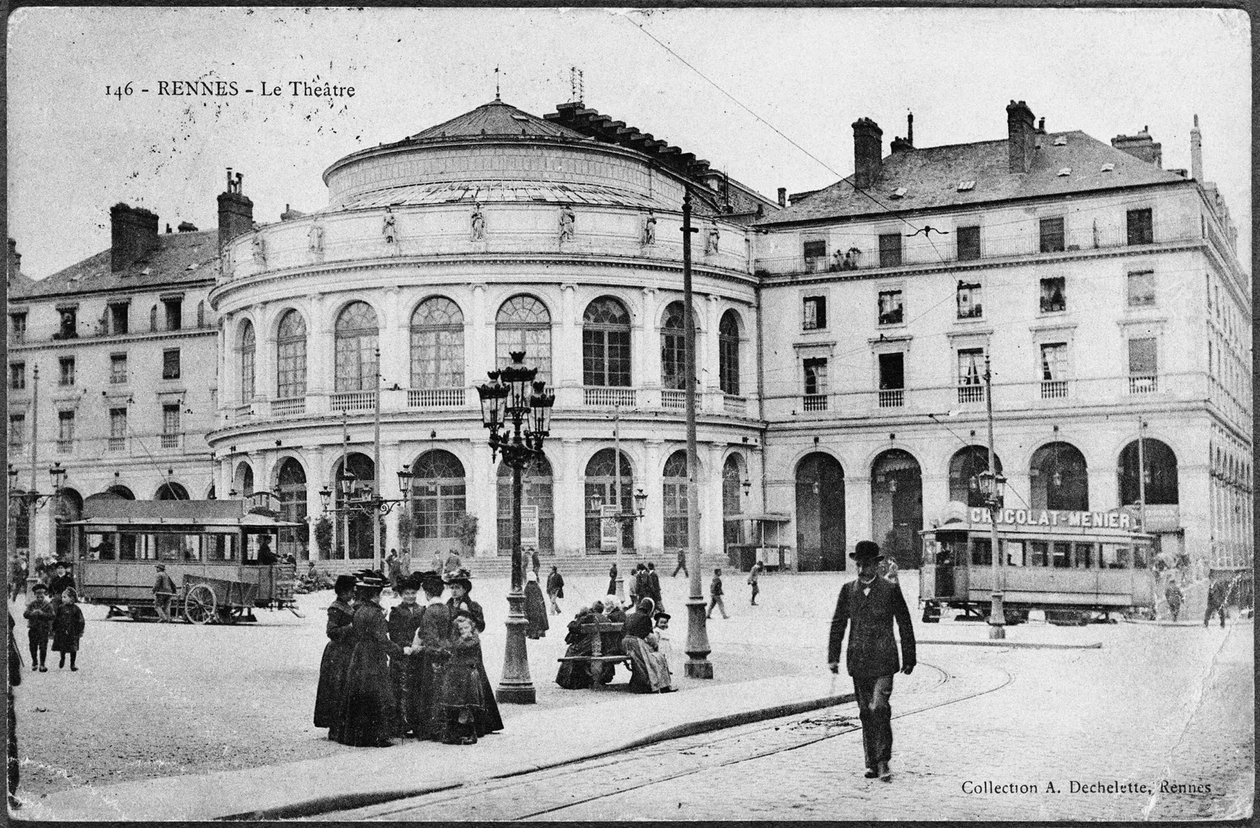 Rennes. Teater, 1900-1910-tallet. av Unbekannt