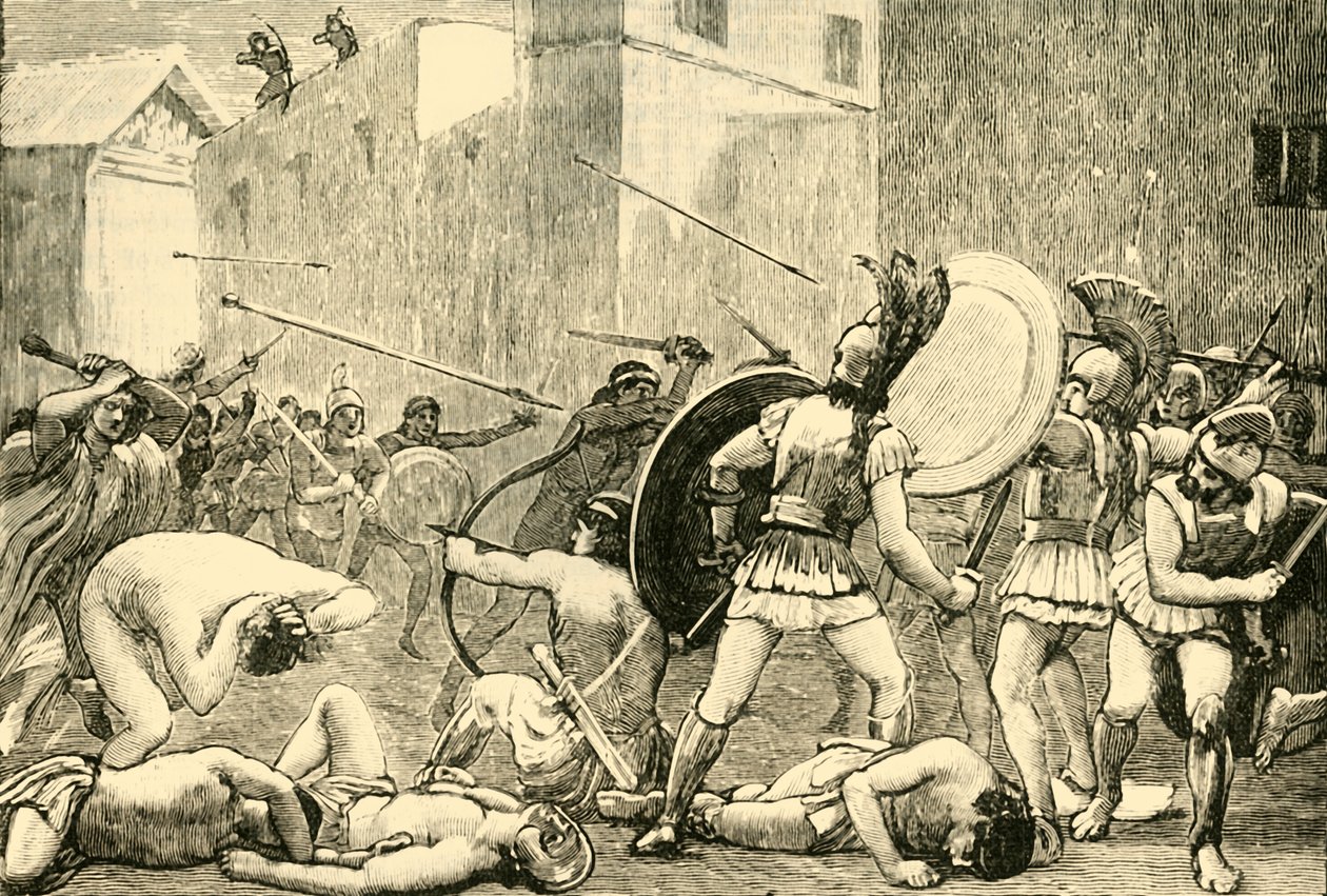 Frastøting av Pyrrhus fra Sparta, 1890. av Unbekannt