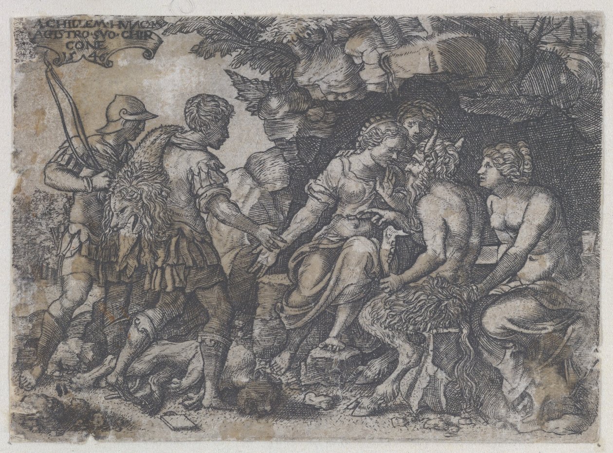 Omvendt kopi av Thetis og Chiron, 1546. av Unbekannt
