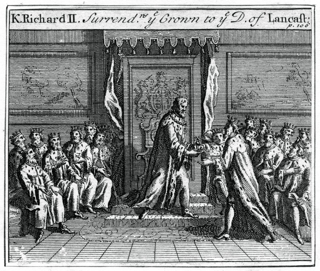 Richard II av England overgir sin krone, 1399 av Unbekannt